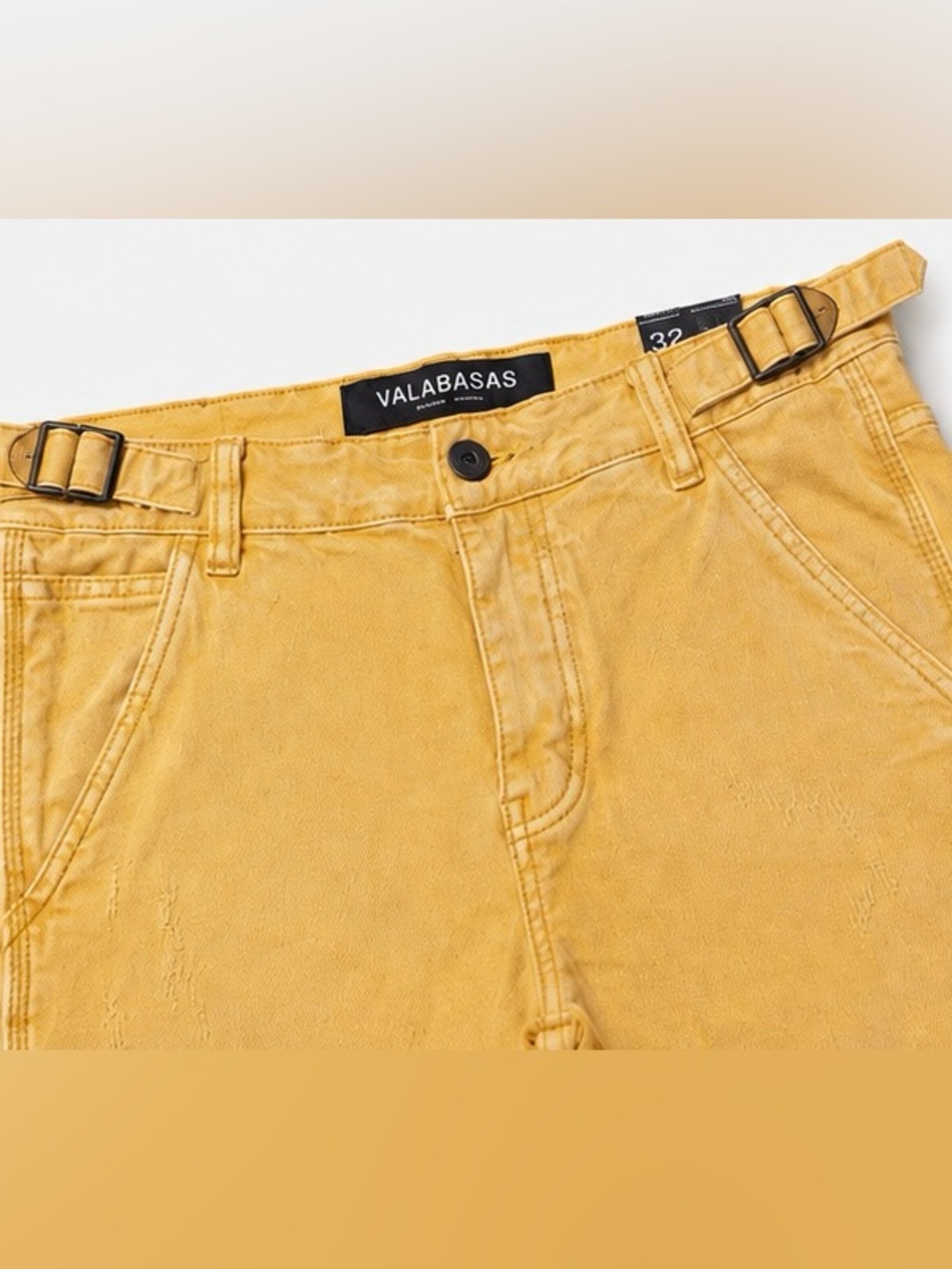 Valabasas Men's Skinny Carpenter Jeans in Yellow - Picture 2 of 4